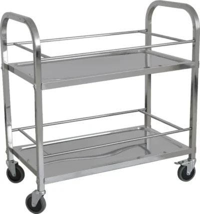 Carro Recogida de Bebidas 2 Niveles en Acero Inoxidable de 950X500X950h mm