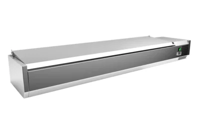 Vitrina 9 cubetas GN1/3 con TAPA de 2000 x 395 x270h mm