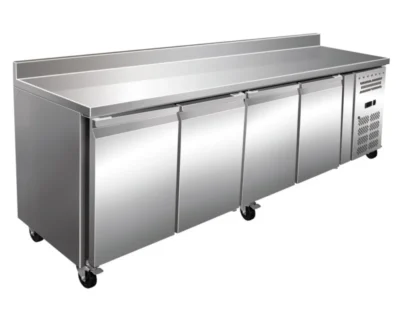 Mesa Refrigerada Snack Acero Inoxidable 4 Puertas 2230x600x960h mm