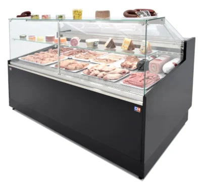 Vitrina Refrigerada Expositora de 2 metros Fondo 1100 Frío Ventilado - Exposición Inoxidable - Línea CORDOBA VRV-200-XL