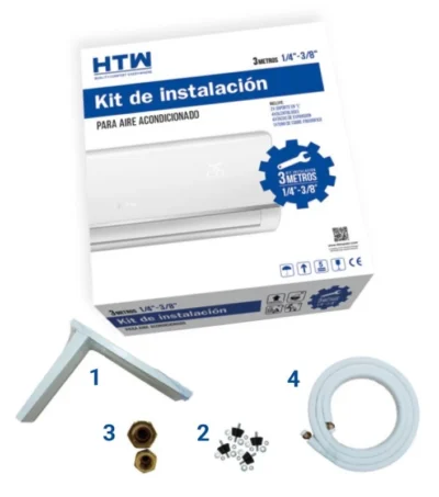 Kit Instalación Aire Acondicionado 5M 3/8-5/8 + ESCUADRA + SILENTBLOCK+TAC