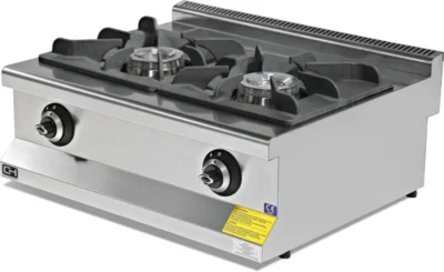 Cocina a gas sobremesa 2 fuegos Gran Potencia 2x8,65 kW 800x635x285h mm