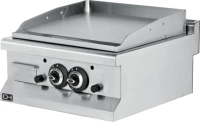 Fry tops a gas sobremesa liso acero rectificado 12 mm 13 kW 600x635x285h mm