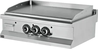 Fry tops a gas sobremesa liso acero rectificado 12 mm 19,5 kW 900x635x285h mm