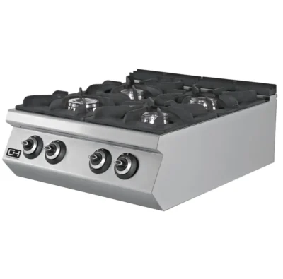 Cocina a Gas Sobremesa 4 fuegos 4 x 7,15 kW 800x730x300h mm