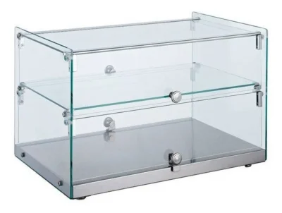 Vitrina Neutra Expositora 2 pisos base inoxidable 555x361x368h mm