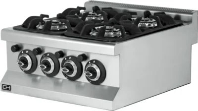 Cocina a gas sobremesa 4 fuegos 4x3,6 kW 600x635x285h mm