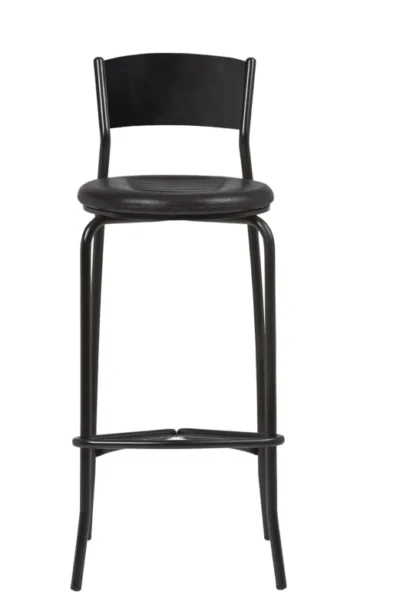 Taburete Armazón Plastificado Negro con Asiento de Espuma Integral FLORIDA ESP