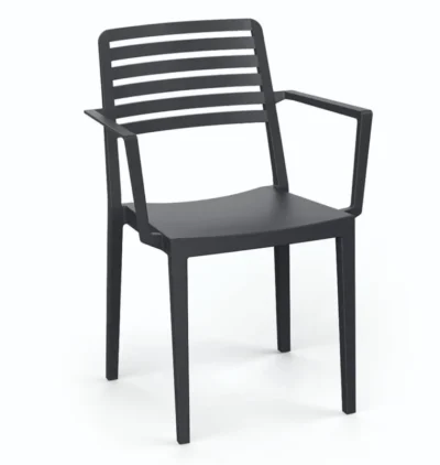 Sillón Terraza Polipropileno color Negro ROW 2 NEG