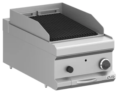 Barbacoa a gas con piedra volcánica sobremesa 400 mm 7,5 kW