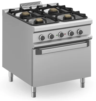 Cocina a gas 4 fuegos 2x7 + 2x11 kW con Horno Eléctrico MFB98FEXL MAGISTRA PLUS 900