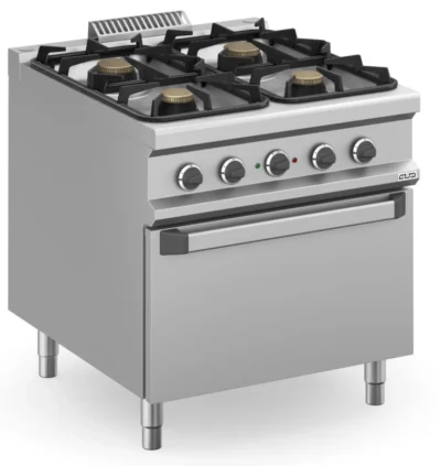 Cocina a gas 4 fuegos 4x5,5 kW con Horno Eléctrico MFB98FEXXS MAGISTRA PLUS 900