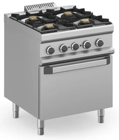 Cocina a gas 4 fuegos 4x7 Kw con Horno Eléctrico Estático MFB77FEXL MAGISTRA PLUS 700