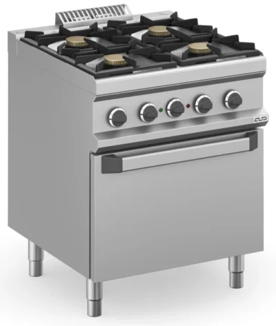 Cocina a gas 4 fuegos 4x7 Kw con Horno Eléctrico Ventilado MFB77FEVXL MAGISTRA PLUS 700