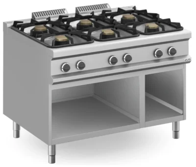 Cocina a gas 6 fuegos 2x7+2x11 Kw con Mueble MFB912AXXL MAGISTRA PLUS 900