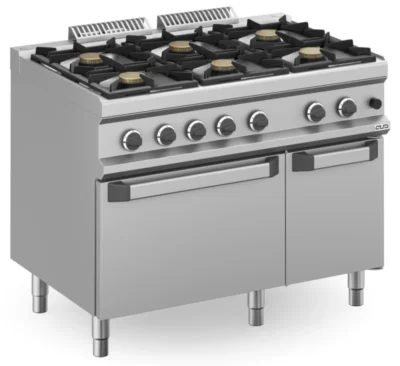 Cocina a gas 6 fuegos 6x5,5 Kw con Horno a Gas MFB711AFGXS MAGISTRA PLUS 700