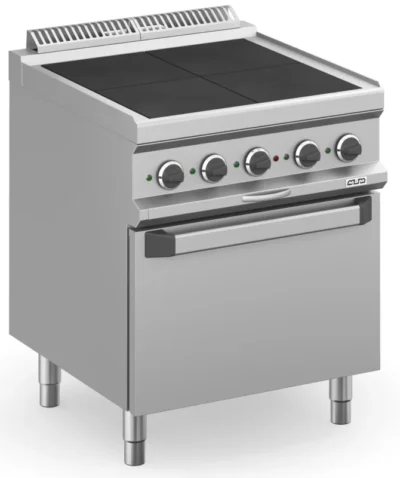 Cocina Eléctrica 4 zonas Cuadradas Rebajadas con Horno Eléctrico Estático MPQR77FE MAGISTRA PLUS 700