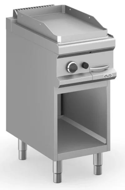 Frytop a gas 40 cm Placa Lisa Acero Rectificado con Mueble de 700 de fondo