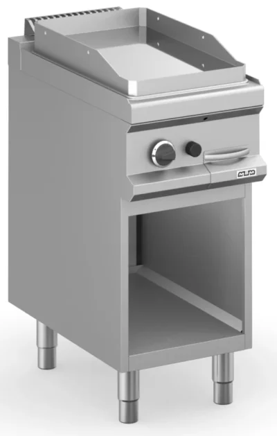 Frytop a gas 40 cm Placa Lisa Cromo Duro con Mueble