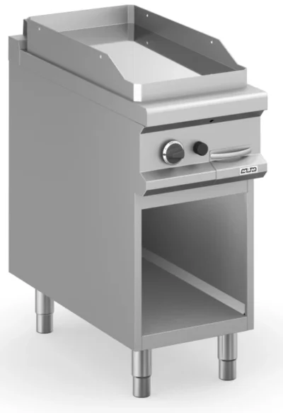 Frytop a gas 40 cm Placa Lisa Cromo Duro con Mueble