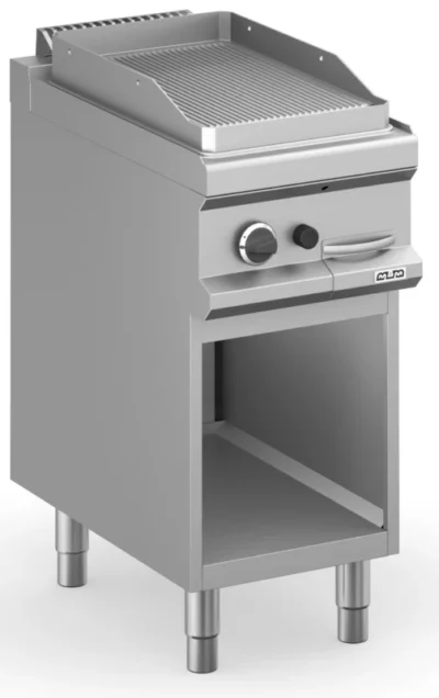 Frytop a gas 40 cm Placa Ranurada Acero Rectificado con Mueble