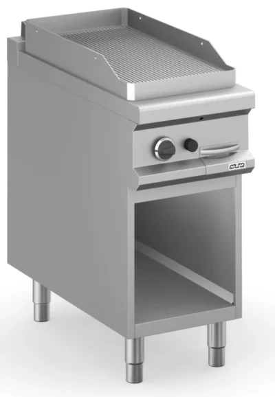 Frytop a gas 40 cm Placa Ranurada Acero Rectificado con Mueble