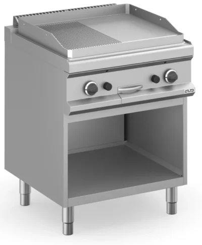 Frytop a gas 70 cm Placa Lisa - Ranurada Acero Rectificado con Mueble