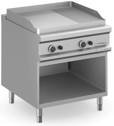Frytop a gas 80 cm Placa Lisa - Ranurada Acero Rectificado con Mueble