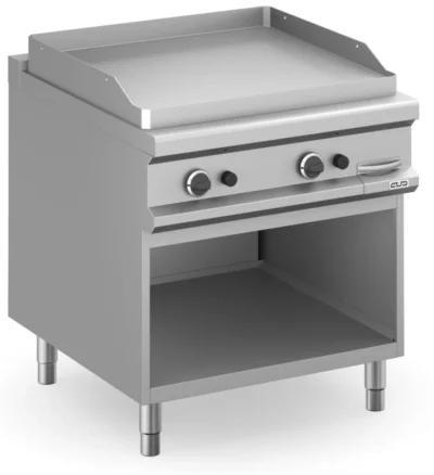 Frytop a gas 80 cm Placa Lisa Acero Rectificado con Mueble