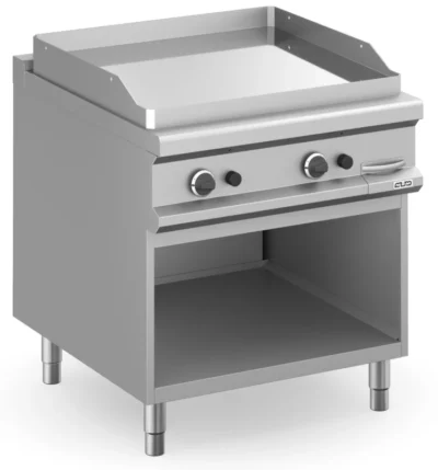Frytop a gas 80 cm Placa Lisa Cromo Duro con Mueble