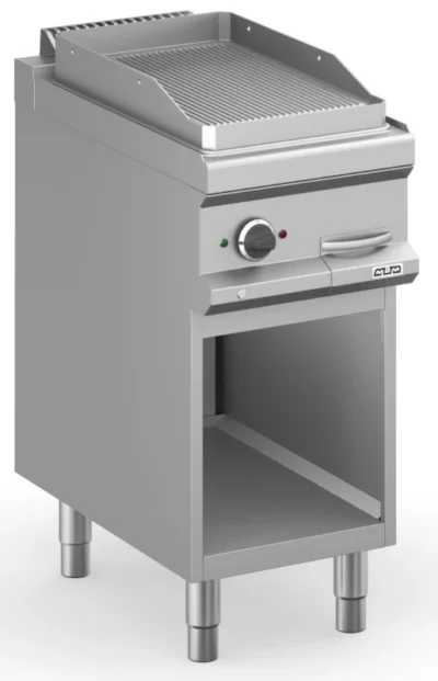Frytop Eléctrico 40 cm Placa Ranurada Acero Rectificado con Mueble