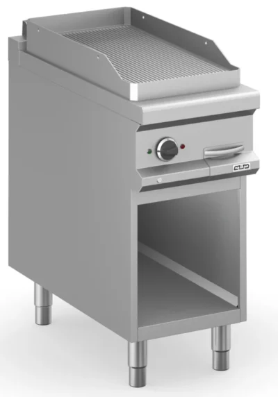 Frytop Eléctrico 40 cm Placa Ranurada Acero Rectificado con Mueble