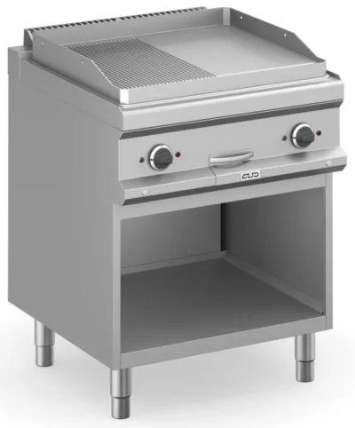 Frytop Eléctrico 70 cm Placa Lisa - Ranurada Acero Rectificado con Mueble