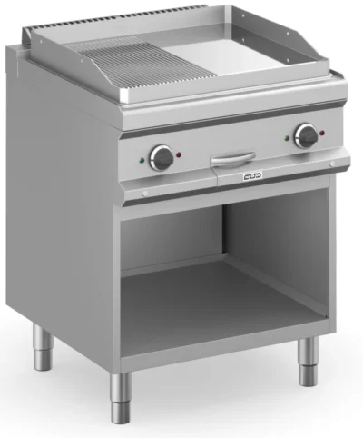Frytop Eléctrico 70 cm Placa Lisa - Ranurada Cromo Duro con Mueble