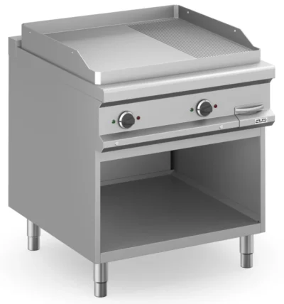 Frytop Eléctrico 80 cm Placa Lisa - Ranurada Acero Rectificado con Mueble
