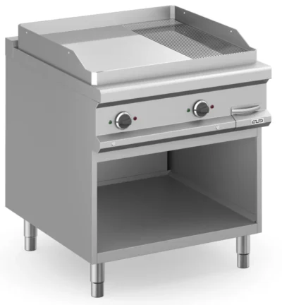 Frytop Eléctrico 80 cm Placa Lisa Cromo Duro con Mueble