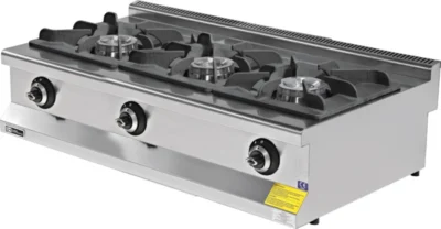 Cocina a gas sobremesa 3 fuegos Gran Potencia 3x8,65 kW 1200x664x285h mm