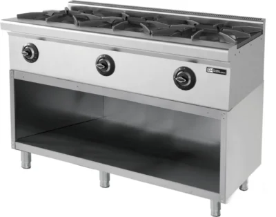 Cocina a gas con mueble 3 fuegos Gran Potencia 3x8,65 kW 1200x664x850h mm