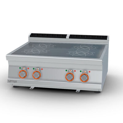 Cocina de inducción profesional de sobremesa con 4 zonas