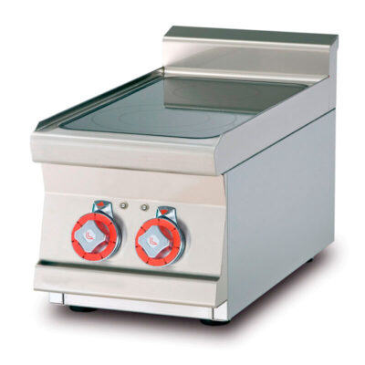 Cocina vitrocerámica profesional de sobremesa con 2 zonas
