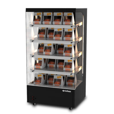 Vitrina caliente mural 5 niveles 1005x790x1970 mm 6,8 kW