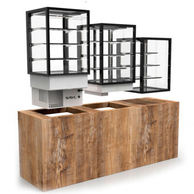 Vitrina caliente Drop-in 1000x600x815 mm 2 estantes