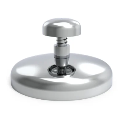 Aplastahamburguesas circular de acero inoxidable de 104 mm