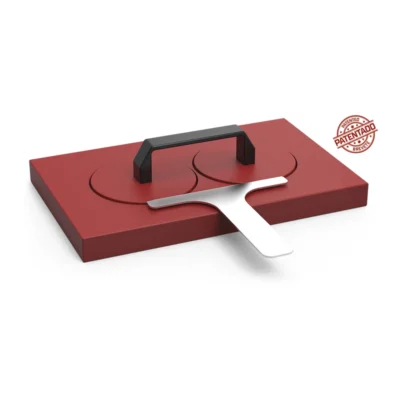 Aplastahamburguesas higiénico doble de 128 mm