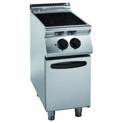 Cocina de inducción profesional de 2 zonas con mueble inferior