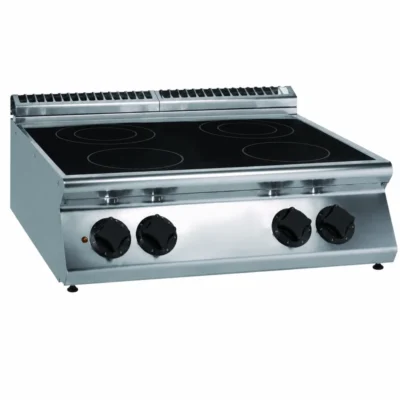 Cocina de inducción profesional de sobremesa con 4 zonas