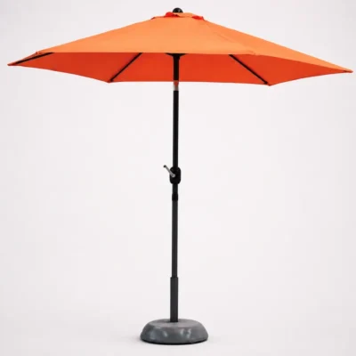 Parasol cuadrado de aluminio 3000 x 3000 mm con manivela y toldo anti-UVA