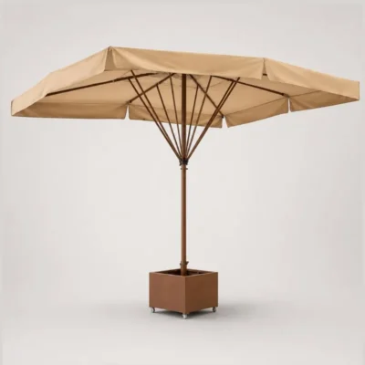Parasol cuadrado de aluminio 5000 x 5000 mm reforzado