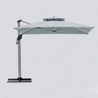 Parasol lateral cuadrado de aluminio 3000 x 3000 mm con manivela