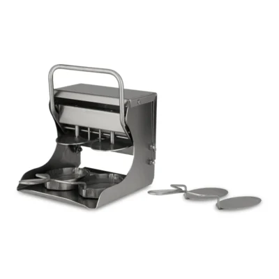 Formadora manual doble para hamburguesas ovaladas de 110 x 80 mm